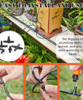 Easy installation of 240Pcs Barbed Connectors Drip Irrigation Fittings Kit For Sprinkler Systems With Tees, valves, hoses, and couplings
