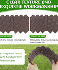Interlocking No Dig Garden Edging Border Kit For Lawns And Flower Beds 30 Pack 30 Ft with obverse and reverse texture detail
