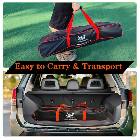 Portable 22ft Regulation Pickleball Net Set With 4 Outdoor Balls And Carry Bag, Weather Resistant Steel Frame, Quick Setup, Easy Tension Adjustment