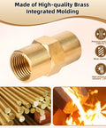Brass Inert Arc Hose Coupler Kit Two Pack 5/8 Inch Female to Female Weld Hose Adapters for Welding and Industrial Use with Leak Free Sealing AW 430 Compatible CGA 032 Thread