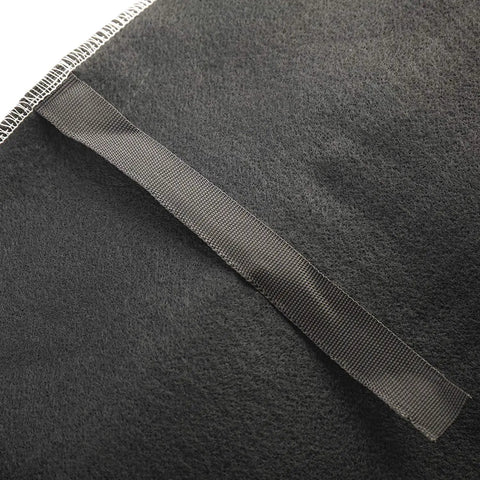 Close-up of 6 x 6 Feet High Temp Carbon Fiber Welding Protective Blanket, Heavy Duty Torch Shield edge showing stitching detail