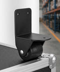 Rigid L Shape Plate Mount Casters for Tool Box and Workbench, non swivel design, heavy duty PVC rubber wheels, mounted on corner