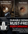 Comparison of new and old oil drain plugs, highlighting the durability of the Magnetic Engine Oil Drain Plug M12 X 1.25MM Stainless Steel.