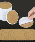 144 Pcs Round Coaster Blanks 4.25 Inch Ceramic Tiles With Cork Backing, Sublimation Blanks For DIY Painting And Heat Transfer