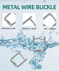 Heavy Duty Galvanized Steel 3 4 Inch Wire Strapping Buckle For Woven Cord Tie Downs, showing rust-resistant and moisture-proof design.
