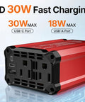 Keep Your Road Trips Lit With This Hella Reliable 300W Car Power Inverter featuring dual AC outlets and USB ports.
