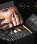 Gel-X Professional Nail Extension Starter Kit With 14 Sizes 00 Through 9 Plus Half Sizes, open box with items displayed
