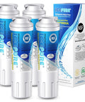 4-pack of Refrigerator Water Filter Replacement For EveryDrop EDR4RXD1 Whirlpool 4 Maytag with packaging, NSF certified.