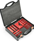 Pro Grade Setup Blocks Kit 16 Piece Precision Aluminum Height Gauge in durable case for routers and table saws
