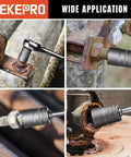Slim Bolt Extractor Set 21 Piece With Three Eighth Inch And One Quarter Inch Drive Impact Stripped Bolt Extractor And Nut Remover Tool Easy Twist Socket For Removing Rusted Bolts T38320 in various applications on rusted bolts and nuts.