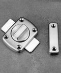 Tank Tough Prograde Heavy Duty Right Angle Sliding Gate Lock With Knuckle Hook Design For Secure Yard Fences And Backdoor Security Hardware Plus Anti Rust Coating And Weather Resistant Materials, stainless steel construction.