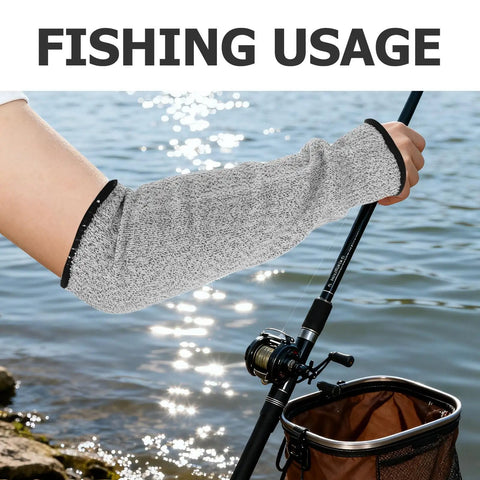 Heavy Duty Cut Resistant Arm Sleeves With Scratch Proof Armor For Gardening And Butchery Tasks Bite Resistant Guards used for fishing.