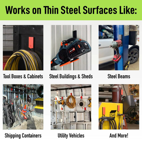 Heavy Duty Magnetic Hooks With Closed Loop Design 45 Lb Capacity Three Pack Tough As Nails Steel Cabinet Toolbox Barn Door Shop Storage Organizer That Will Blow Your Mind And Keep Your Gear Locked Down Tight On Thin Metal Surfaces