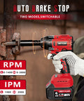 Cordless Half Inch Impact Wrench Beast Delivers 320 Ft Lbs Max Torque, 20V Brushless Motor, 4.0Ah Battery in use on metal bolts
