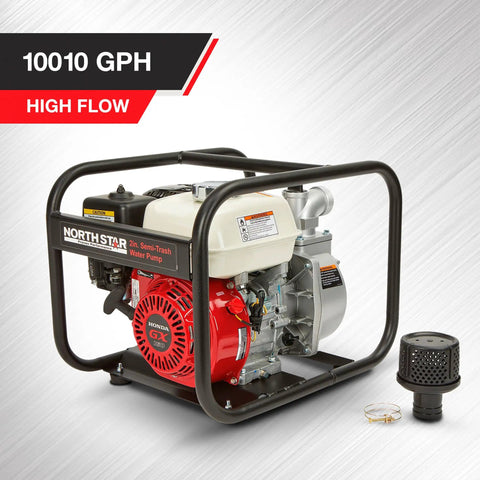 Heavy Duty 2 Inch Semi Trash Pump Moving 10010 Gph Fluid And 5/8 Inch Solids Built Like A Straight Up Beast with durable cast iron.