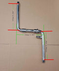 Wide 2 Inch Cup Pedal Crank Kit One Piece Crank For 2 Stroke Gas Motorized Bicycle 48cc 66cc 80cc 44T Sprocket, chrome crank arm