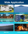 Image showing various uses for Built Tough Blue Waterproof Duct Tape For Pool Cover Repair And Patch Jobs, UV Resistant Butyl Sealant Tape.
