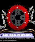 420 Chain Sprocket 42 Tooth Mini Bike Sprocket Hub Adapter Replacement For Coleman CT200U BT200X in red with robotic arms