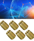 Carbon Steel Self Tapping Thread Inserts Kit 20 Pcs M10 M12 Thread Repair, Yellow zinc-plated inserts shown on white background