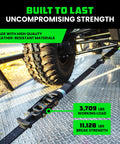 Heavy Duty 2 Inch By 8 Foot Car Tie Down Straps With J Hooks, 10,000 Lb Break Strength attached to vehicle tire