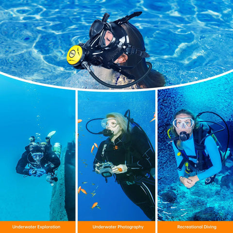 Full Face Diving Mask For Adults With Adjustable Silicone Straps, 180° Panoramic Snorkeling Mask, Scuba Mask With Camera Mount