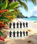 12 Piece Black Zipper Repair Kit With Replacement Sliders And Teeth Universal Fit on a sunny beach backdrop