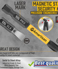 Close-up of magnetic star security kit with S2 steel slotted and Phillips drill bits, focus on precision-engineered tips and brand.