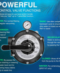 Top Mount Multiport Valve Replacement For Above Ground Sand Filters 1.5 Inch Plumbing Seven Position Control Valve diagram