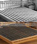 Before and after images showing Heavy Duty Anti Squeak Tape For Queen Bed Slats 0.12 Thick X 1.18 Wide X 32.8 Ft application on slats.