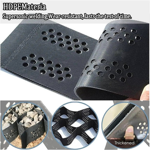 Heavy Duty Ground Grid For Driveway Stabilization And Slope Landscaping Honeycomb Drainage Grid For Grass And Rock Fill