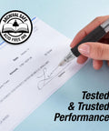 No Mess Smooth Writing Gel Pens Fine Point 0.7mm Black Ink 12 Pack Long Lasting Office Supplies For Note Taking, signing on a check.