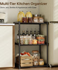 Kick Dust Bunnies Out The Door With This Solid 3 Tier Metal Storage Shelf. Plastic connectors organize pantries and closets fast.