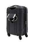 20 Inch Astral Hardside Carry On Luggage With Built In 3 In 1 Cup Holder, Phone Holder And USB Port, Black