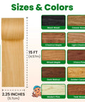 Classic Maple Wood Grain Repair Tape roll 2.25 inches wide by 15 feet long with color variations for furniture touch ups.