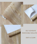Makeover Your Cabinets With Peel And Stick Wood Wallpaper Faux Wood Grain Contact Paper For Kitchen Countertops Self Adhesive Removable Oak