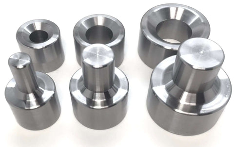 Three Piece Dimple Die Set For Metal Fabrication In One Half Inch Three Quarter Inch And One Inch Dies Heavy Duty Steel