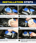 Installation steps for Heavy Duty Front Engine Coolant Reservoir Expansion Tank With Cap For Audi A3 Q3 TT And Volkswagen Beetle Eos Golf Passat Jetta Drop In Replacement Radiator Overflow Tank 1K0121407A
