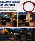 Heavy Duty Fifty Amp Extension Cable Eight Awg Connector Compatible With Ecoflow Delta Two Three Power Banks And Wave Three Portable Ac Units setup for RV and off-grid use, connecting power systems.