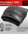 Pair Of 26 X 4.0 Fat Mountain Bike Tires Foldable 100559 Anti Puncture 3mm Nylon Antipuncture With Kevlar Bead For All Terrain Grippy Traction On Sand Snow Dirt Standard 26 Inch Fat Rims, folded tire with aramid bead