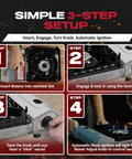 Step-by-step guide for using the 15,000 BTU Butane Portable Camp Stove With Piezo Ignition And Double Wind Guard