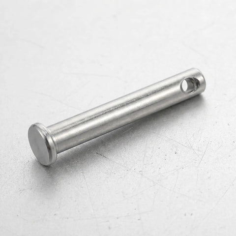 Close-up of single piece from 122 Piece Stainless Steel Clevis Pin And Cotter Pin Kit For Trailer Hitches Furniture Lawn Mowers