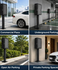 Foolproof Outdoor EV Charger Enclosure With Lock tough steel shell in commercial plaza and parking locations.