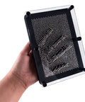 3D Pin Art Board Dope Metal Fidget Sensory Toy For Stress Relief And Creative Play With Hundreds Of Movable Pins To Shape Hands Faces Objects Into Instant Sculptures, held in hand