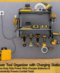 Must Have Power Tool Organizer Wall Mount With Charging Station For Garage Cordless Tools Hanger And Battery Storage Rack