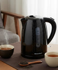 1.7L Electric Kettle With No Fuss Fast Boil BPA Free Auto Shutoff Boil Dry Protection 360 Degree Swivel Cordless Black Finish