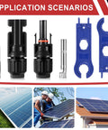 32 Piece MC4 Solar Panel Connectors Set With 16 Male And Female Pairs Plus 2 Wrenches IP67 Waterproof 1000 Volts 30 Amps in use scenarios