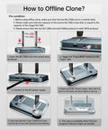 How to use Industrial Grade Dual Bay M.2 SSD Cloner with steps for offline sector by sector replication.