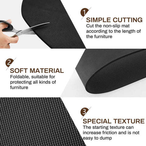 Two Pack 27.25 Inch Round Non Skid Rubber Furniture Pads For Recliners And Swivel Chairs Anti Slip Floor Protectors in use