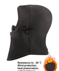 Side view of black fleece balaclava showing adjustable fit from 4 Pack Balaclava Ski Masks Windproof Fleece Adjustable Winter Face Cover For Men And Women