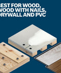 Top Shelf Plunge Cut Blades For Oscillating Multi Tools Featuring Starlock Adapters Swiss Made Pro Steel Built Legit To Crush Hardwood And Drywall Cutting Tasks With Smooth Action And No Extra Effort 10 Pack displayed on wood, drywall, and PVC surfaces.